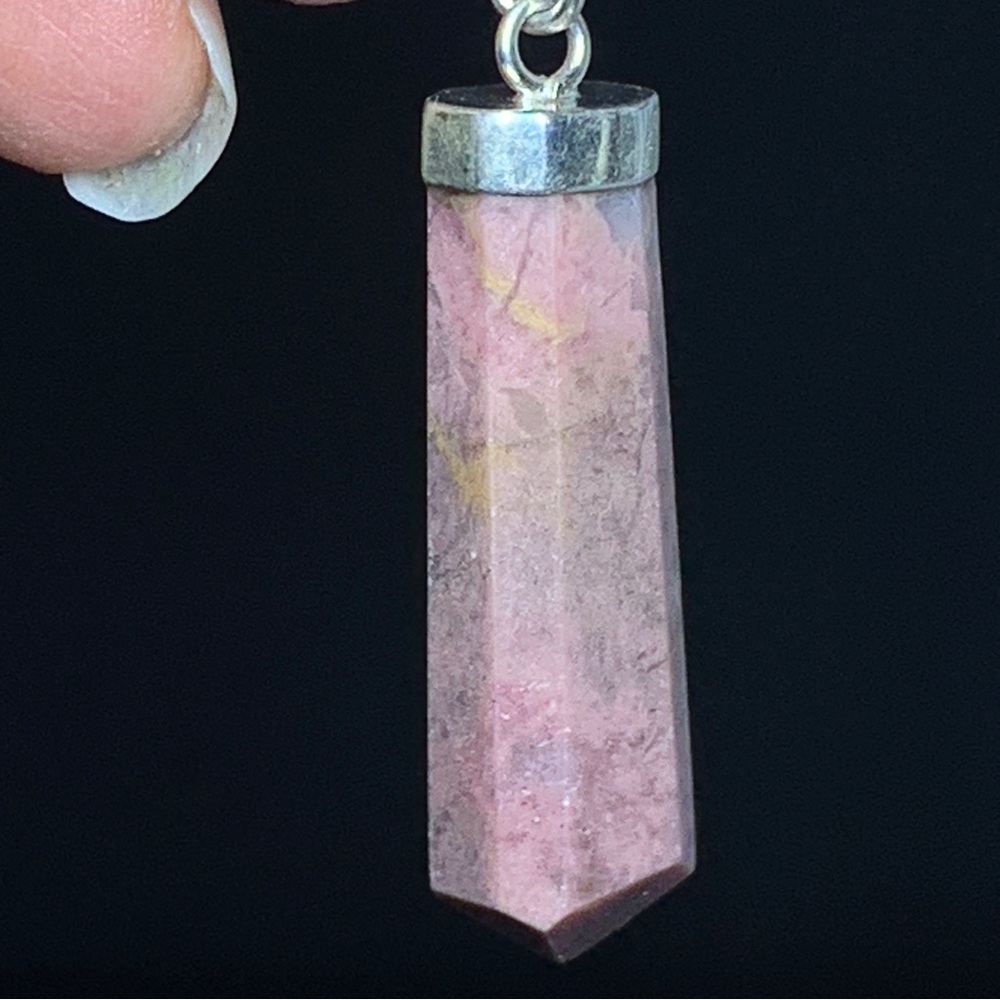 Natural Rhodonite 925 Silver Pendants NWOT - Picture 14 of 16